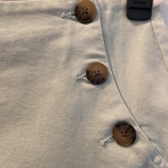 Zara pale mint green shorts with button size 10 - Picture 2 of 5
